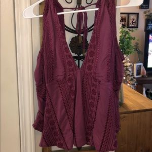 Maroon Free People tank!